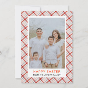Elegant Modern Pattern Happy Easter Photo Holiday Card