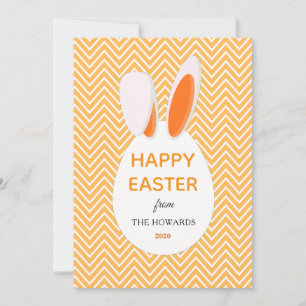 Elegant Modern Patterns Happy Easter Photo Holiday Card