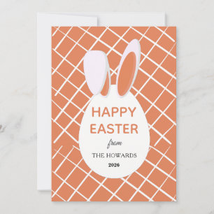 Elegant Modern Patterns Happy Easter Photo Holiday Card