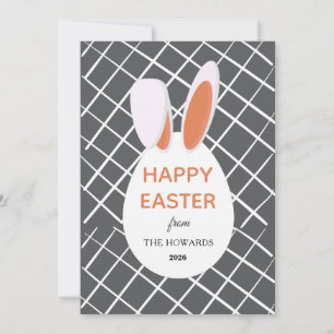 Elegant Modern Patterns Happy Easter Photo Holiday Card