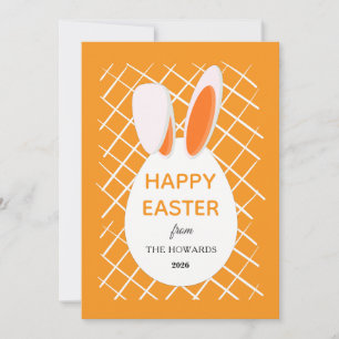 Elegant Modern Patterns Happy Easter Photo Holiday Card