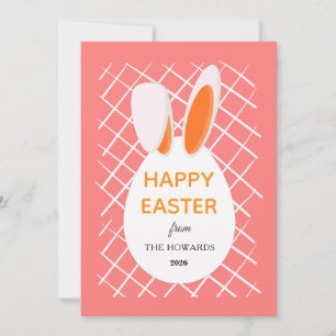 Elegant Modern Patterns Happy Easter Photo Holiday Card