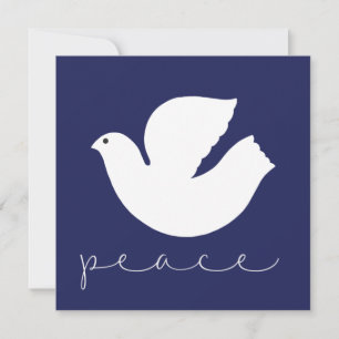 Elegant Modern Peace Holiday Card