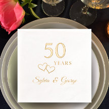 Elegant Modern Personalised 50th Anniversary Party