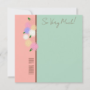 Elegant Modern Personalised Floral Thank You Card