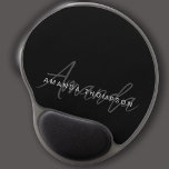Elegant Modern Personalised With Name Monogram Gel Mouse Pad<br><div class="desc">Elevate your office setup and productivity with our Blackout Elegant Modern Personalised With Name Monogram Gel Mouse Pad. This meticulously designed mouse pad seamlessly blends contemporary aesthetics with a personalised touch, making it a chic and practical accessory for your trendy workspace. Featuring your name and a monogram in a sleek...</div>