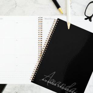 Elegant Modern Personalised With Name Monogram Planner