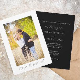 Elegant Modern Photo Classic Wedding Invitation
