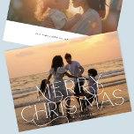 Elegant & Modern Photo CURLY MERRY CHRISTMAS Holiday Card<br><div class="desc">***Elegant & Modern Photo CURLY MERRY CHRISTMAS Holiday Card*** _______________________ this design template is fully editable / customisable by you the customer - click personalise further button if you wish to move, add, delete, or make significant changes to the design _______________________ *if you have any DESIGN questions or need more...</div>