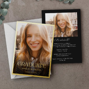 Elegant Modern Photo Gold Graduation Party