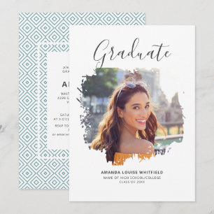 Elegant Modern Photo Graduation 2025 Party Invitation