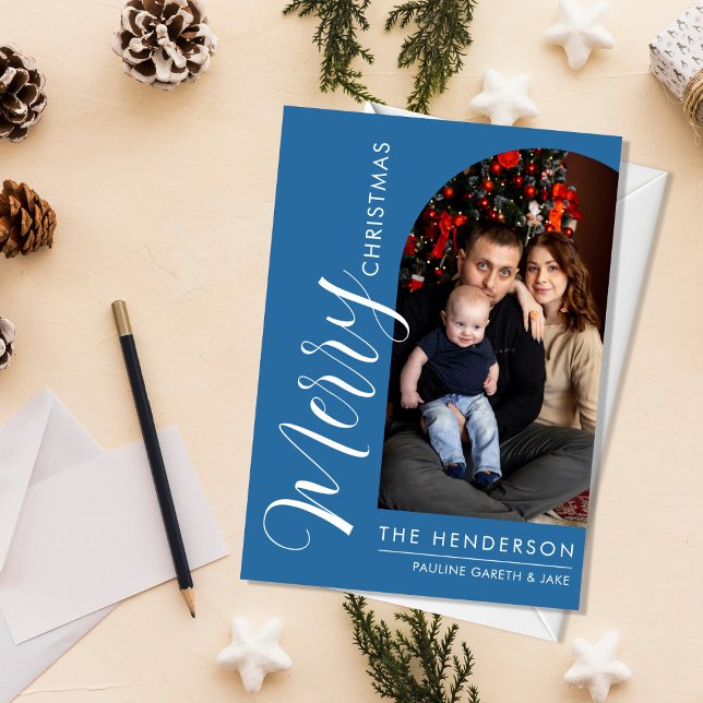 Elegant Modern Photo Holiday Card |Merry Christmas (Creator Uploaded)