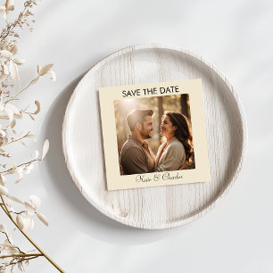 Elegant Modern Photo QR code Save the date