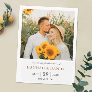 Elegant Modern Photo Save the Date Announcement Postcard