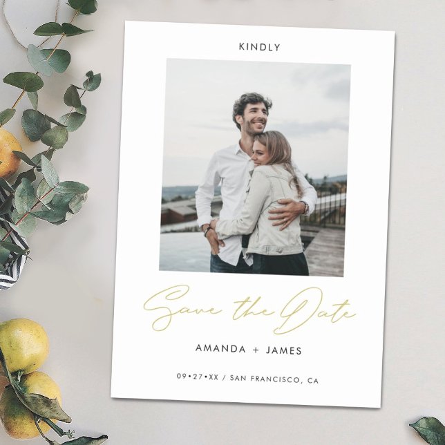 Elegant Modern Photo Wedding Magnetic Invitation (Creator Uploaded)