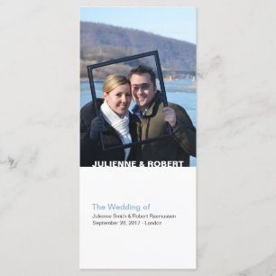 Elegant Modern Photo Wedding Program Programme