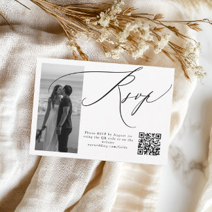 Elegant Modern Photo Wedding RSVP Card
