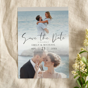 Elegant Modern Photo Wedding Save The Date