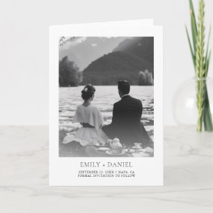Elegant Modern Photo Wedding Save the Date Announcement
