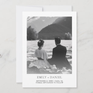 Elegant Modern Photo Wedding Save the Date Card