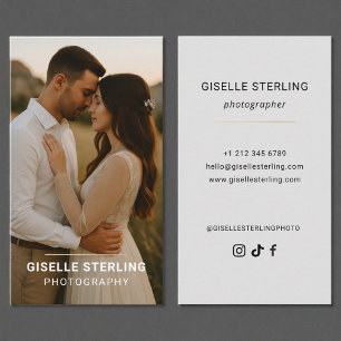 Elegant Modern Photographer Business Card