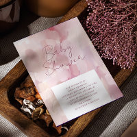 Elegant modern pink blush oil painted baby shower