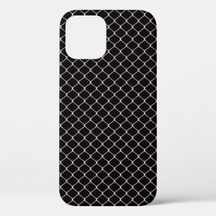 Elegant Modern Pink Fence Chain Pattern iPhone 12 Pro Case