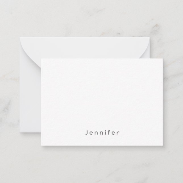 Elegant Modern Plain Professional Own Name Card (Front)