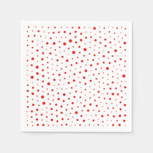 Elegant Modern Polka Dots -Red- Customise BG Napkin