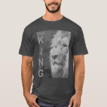 Elegant Modern Pop Art Lion Head Template Men's T-Shirt<br><div class="desc">Elegant Modern Pop Art Lion Head Template Add Your Own Text Men's Basic Charcoal Heather Dark T-Shirt.</div>