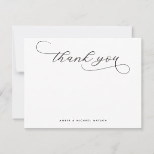 Elegant Modern Premium Thank you Script Card