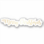 Elegant modern pretty gold Merry Christmas text<br><div class="desc">Modern Christmas design in faux gold.</div>
