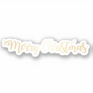 Elegant modern pretty gold Merry Christmas text