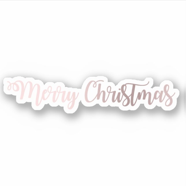 Elegant modern pretty rose gold Merry Christmas (Front)