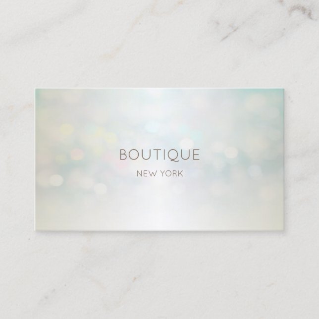 Elegant Modern Professional Bokeh Business Card (Front)