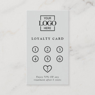 Elegant Modern Professional Company Logo Reward Loyalty Card