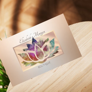 Elegant Modern Professional  Frame,Colourful Lotus Business Card