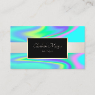 Elegant Modern Professional Frame Holographic Business Card