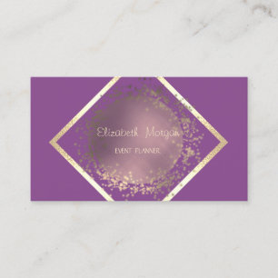 Elegant Modern Professional Geometric Violet Business Card