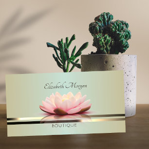 Elegant Modern Professional Lotus Marble Business Card