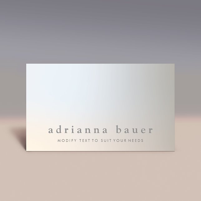 Elegant Modern Professional Luminous Taupe Grey Business Card (Creator Uploaded)