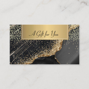 Elegant Modern,Professional Marble Gold Sequins Discount Card