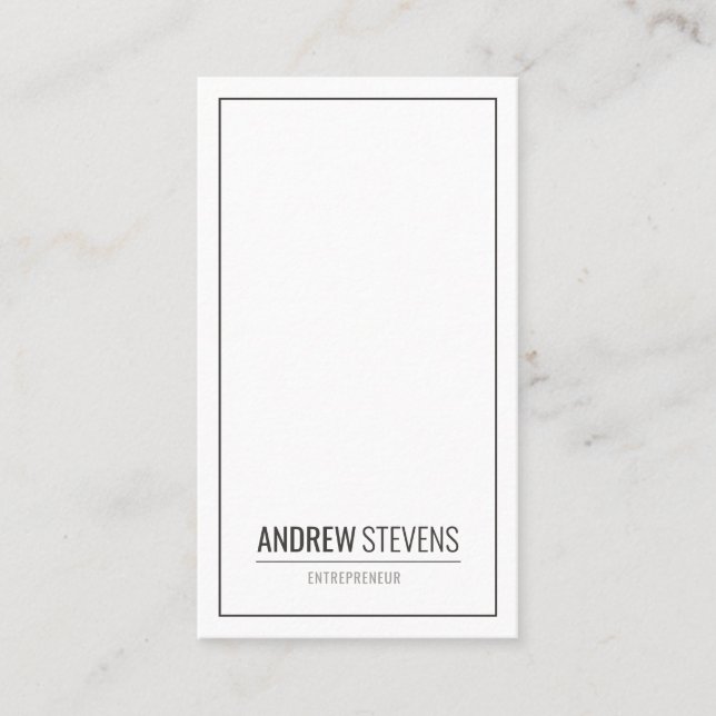 Elegant Modern Professional Minimalist Business Card (Front)
