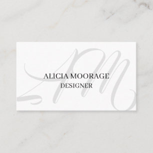Elegant Modern Professional Monogram Business Card