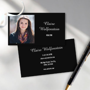 Elegant Modern Professional Photo Business Card