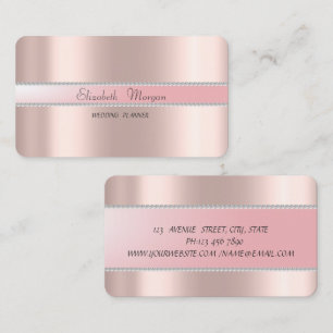 Elegant Modern Professional Rose Gold,Pearls Business Card