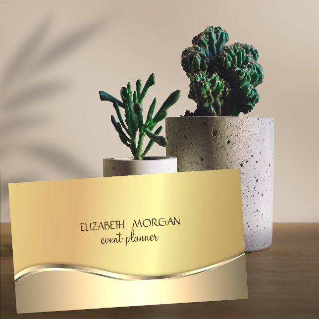 Elegant  Modern Professional Simple Gold Business Card (Creator Uploaded)