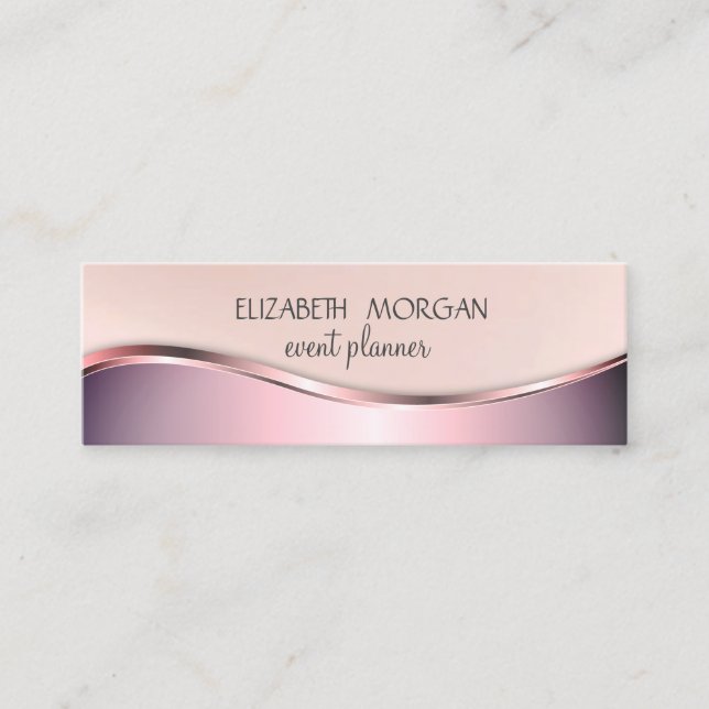 Elegant  Modern Professional Simple Minimalist Mini Business Card (Front)