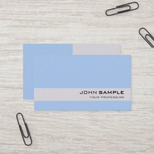 Elegant Modern Professional Simple Pastel Blue Business Card