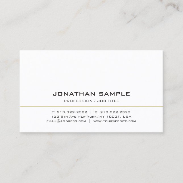 Elegant Modern Professional Simple Template Business Card (Front)